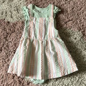 Carters onesie and bib dress size 9m